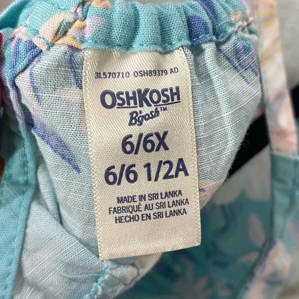 OshKosh floral bow back ruffle tank size 6/6X